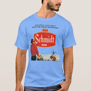 Camiseta Schmidt Beer Retro Defunct Cowboy Nature Scense