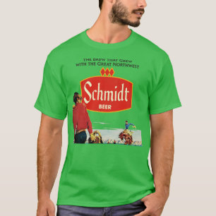 Camiseta Schmidt Beer Retro Defunct Cowboy Nature Scense