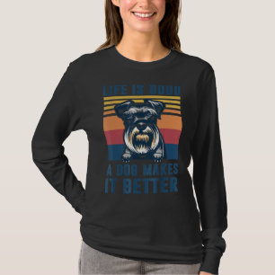 Camiseta Schnauzer Cachorro Engraçado Schnauzer Cachorro Pa
