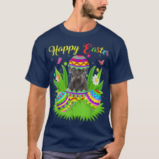 Camiseta Schnauzer Cachorro Lover Páscoa Floral Ovo Funny S