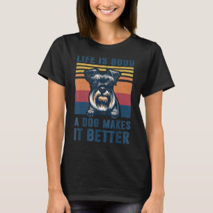 Camiseta Schnauzer Cachorro Schnauzer Pai Mãe Homens Mulher
