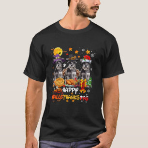 Camiseta Schnauzer cão Feliz Halloween Feliz C