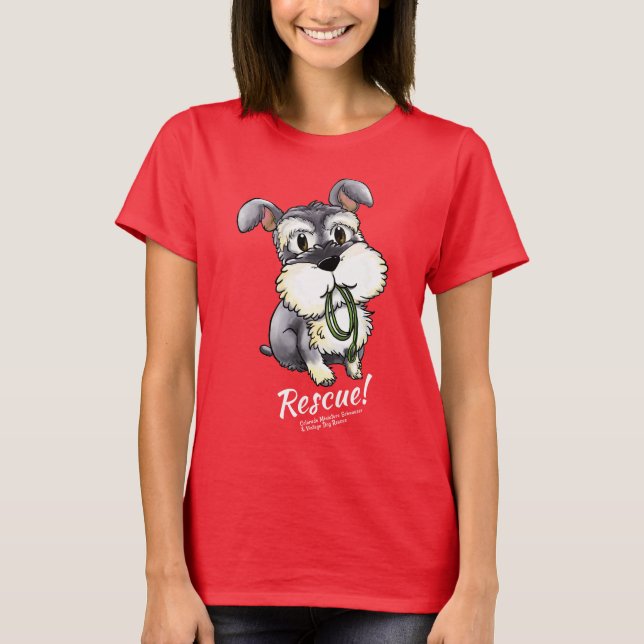 Camiseta Schnauzer de Fozi - t-shirt escuro (mulheres) (Frente)