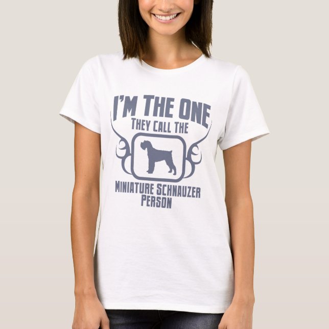 Camiseta Schnauzer diminuto (Frente)
