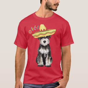 Camiseta Schnauzer diminuto da festa