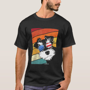 Camiseta Schnauzer Dog American Flag Patriótico Schnauzer 4