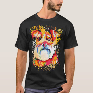 Camiseta Schnauzer Dog Water Color Design