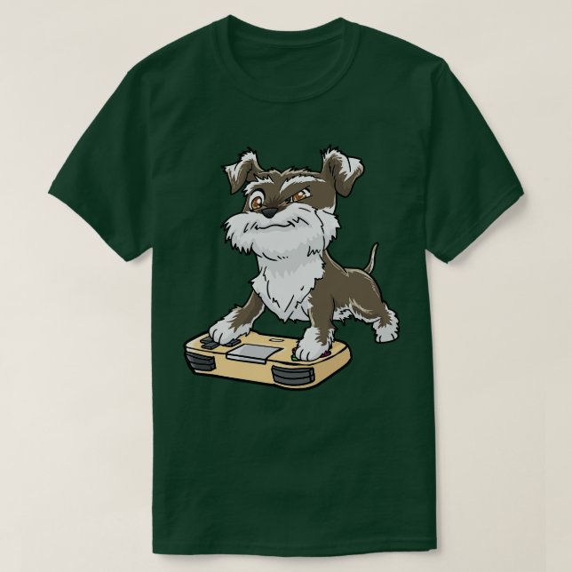Camiseta Schnauzer Gamepad Gaming Kawaii (Frente do Design)