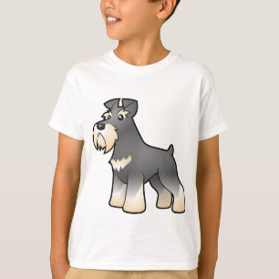 Camiseta Schnauzer gigante/padrão/diminuto dos desenhos