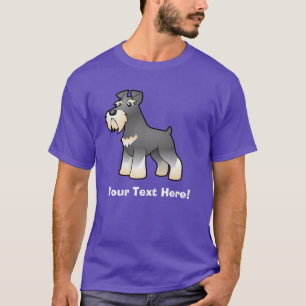 Camiseta Schnauzer gigante/padrão/diminuto dos desenhos