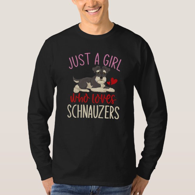 Camiseta Schnauzer Lover Girls Dog Owner Pet Lover Women Sc (Frente)