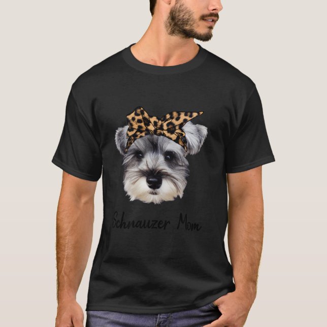 Camiseta Schnauzer Mãe Para O Natal (Frente)