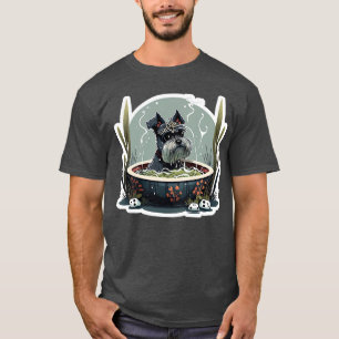 Camiseta Schnauzer Noodle Hot Tub Série Schnauzer