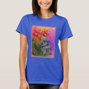 Camiseta Schnauzer Puppy Fantasy Rosa Cão