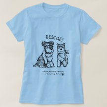 Schnauzers do inverno - t-shirt básico (mulheres)