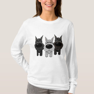 Camiseta Schnauzers - opinião do nariz e do bumbum