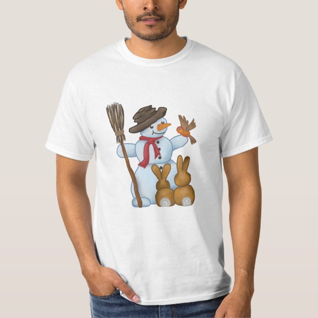 Camiseta Schneemann mit Tieren (Frente)