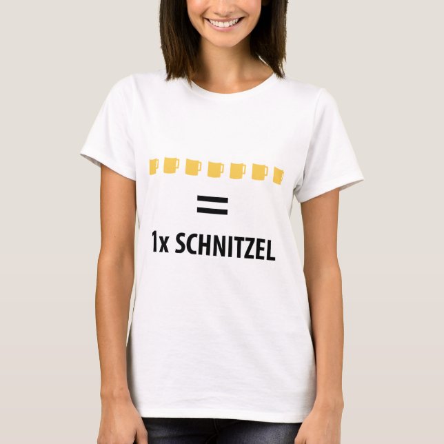 Camiseta Schnitzel do gleich 1 de 7 Bier (Frente)