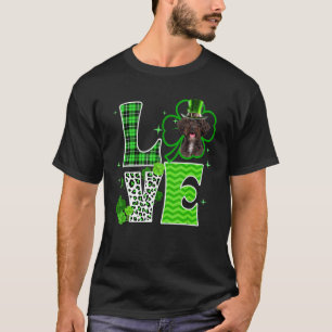 Camiseta Schnoodle Shamrock Lucky C Dia de São Patrício irl