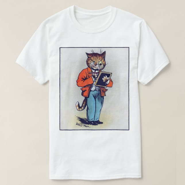 Camiseta Scholarly Cat, Louis Wain (Frente do Design)