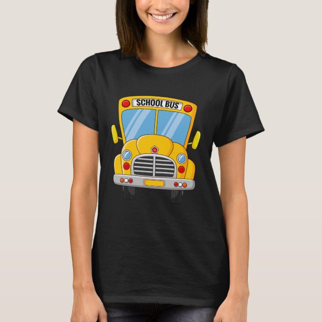 Camiseta School Bus Costume Boys Girls Kids Halloween Bus D (Frente)