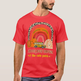 Camiseta School Bus Driver Of The Cute Patch Pumpkin Rainbo