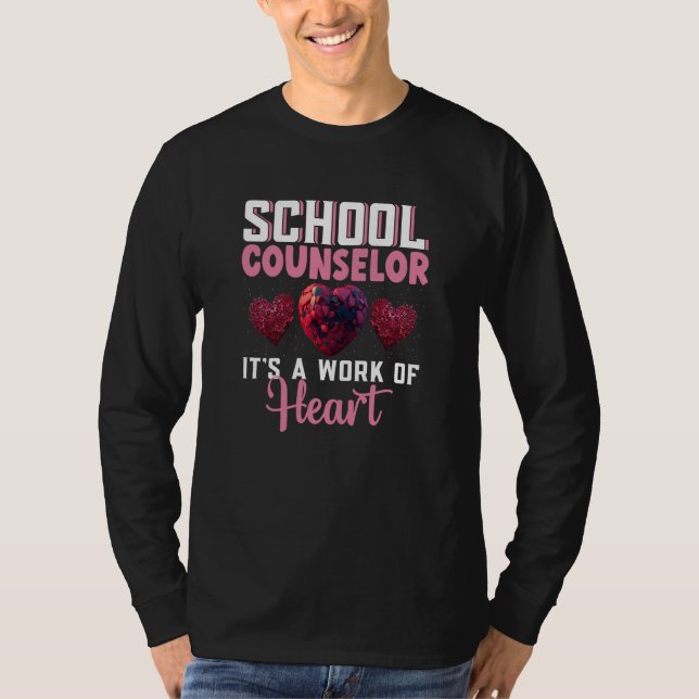 Camiseta School Counselor Appreciation Valentine's Day Scho (Frente)