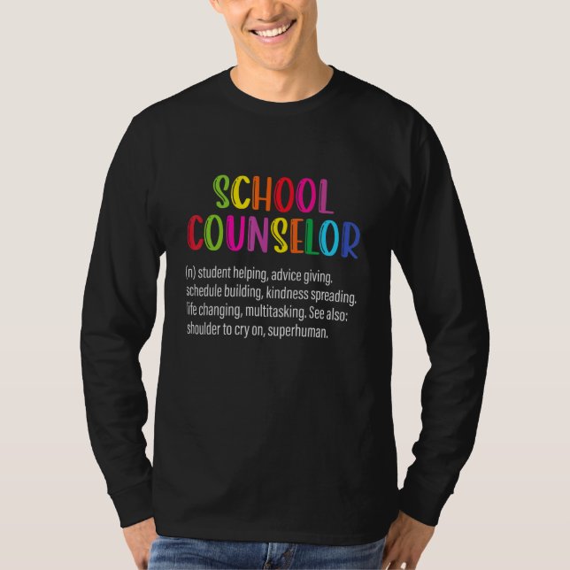 Camiseta School Counselor Definition Funny Appreciation Cou (Frente)
