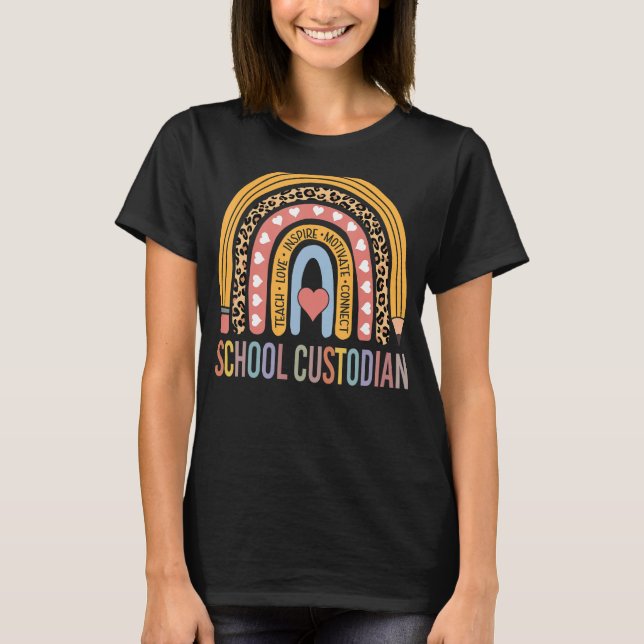 Camiseta School Custodian 100th Day Of School Cleaner (Frente)