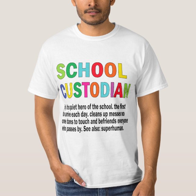 Camiseta School Custodian Definition School Janitor Appreci (Frente)
