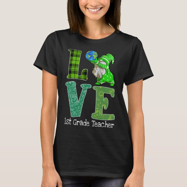 Camiseta School Love Gnome Earth Day 2023 1rua Grade Profes (Frente)