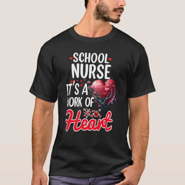 Camiseta School Nurse Appreciation For Valentines Day (Frente)