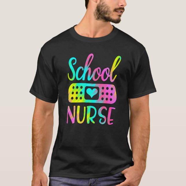Camiseta School nurse Cute women RN symbol nursing job stet (Frente)