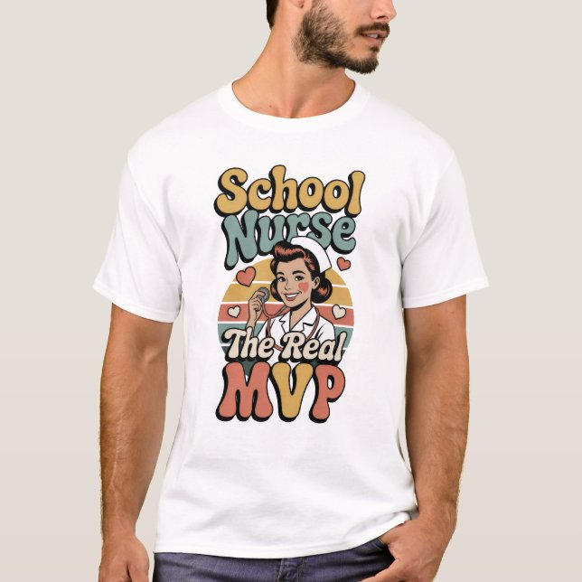 Camiseta School Nurse – The Real MVP T-Shirt (Frente)