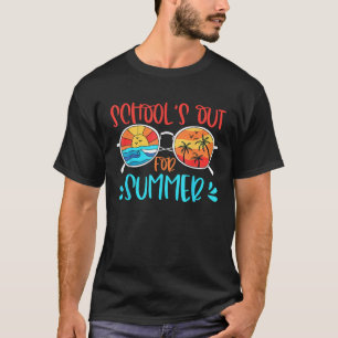 Camiseta School Out for Summer Beach Sunglass Design