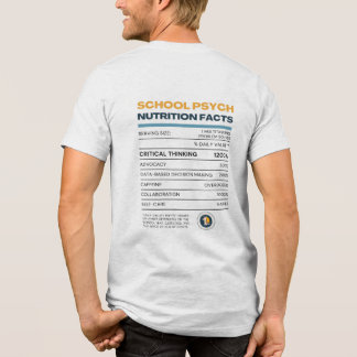 Camiseta School Psychologist Nutrition Facts™
