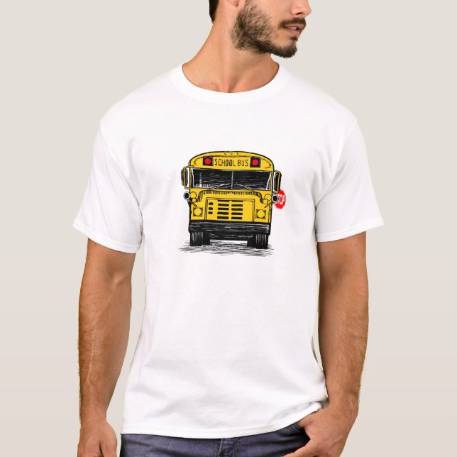 Camiseta schoolbuswithstopsignteeshirt (Frente)