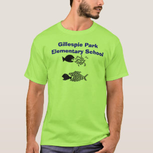 Camiseta schoolfish, escola primária do parque de Gillespi