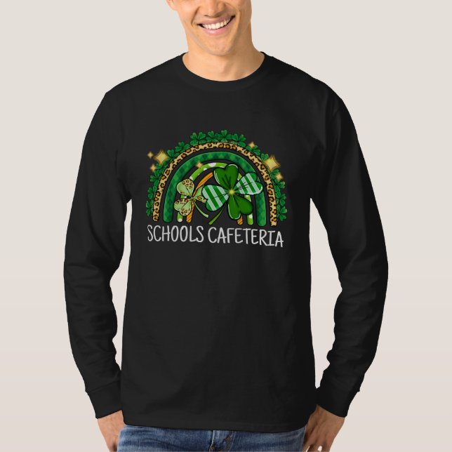Camiseta Schools Cafeteria Rainbow Lucky St Patrick's Day S (Frente)