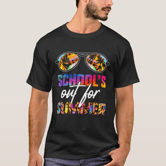 Camiseta School's Out For Summer Teacher Vacation Leopard T (Frente)