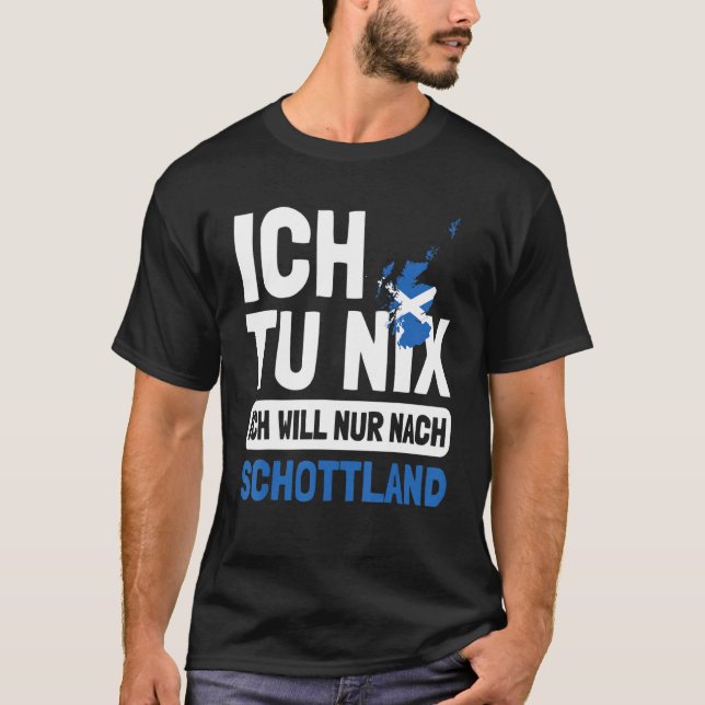 Camiseta Schottland Flagge Ich tu nix Ich nur nach Sch (Frente)