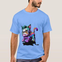Camiseta Schräge Katze 