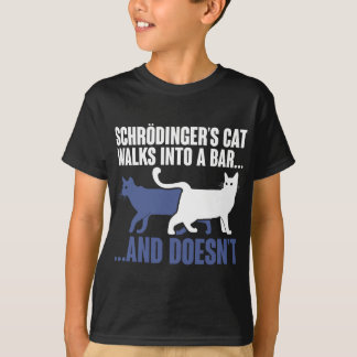 Camiseta Schrdingers Cat Caminha Num Bar E Não Faz Schroedi