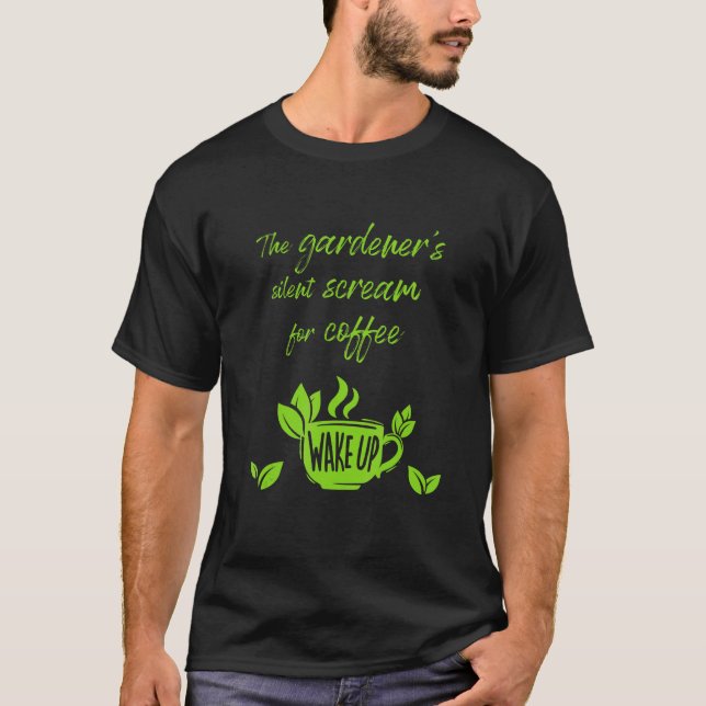 Camiseta Schrei Nach Kaffee Mug, de Gärtner, com texto alem (Frente)