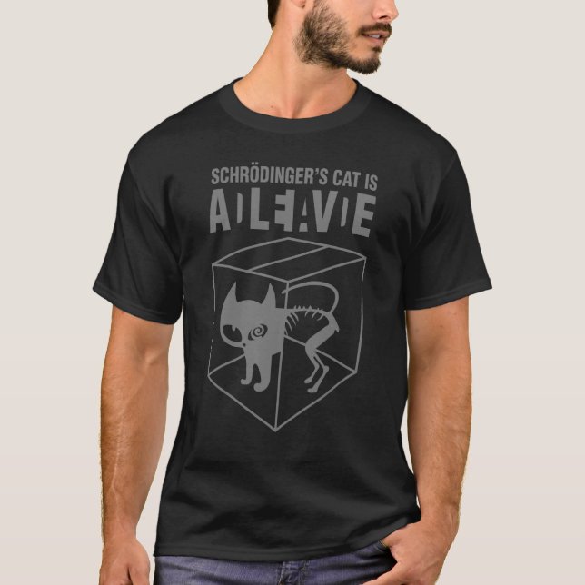 Camiseta Schrodingers Cat É Adleiavado - Art1 Wt-Trans (Frente)