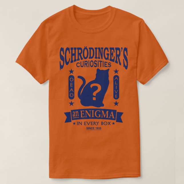 Camiseta Schrodingers Cat Mecânica Quântica Geek do Paradox (Frente do Design)
