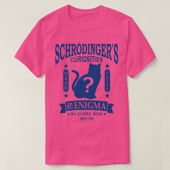 Camiseta Schrodingers Cat Mecânica Quântica Geek do Paradox (Frente do Design)