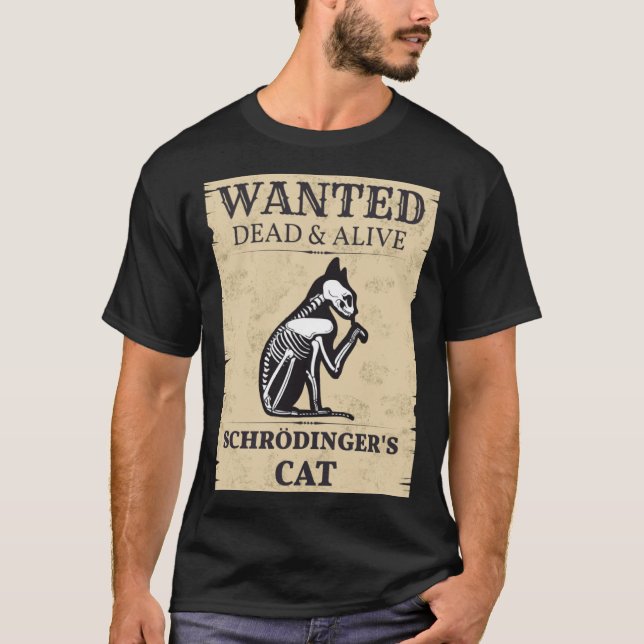 Camiseta Schrodinger's Cat queria Morto e telefones quântic (Frente)