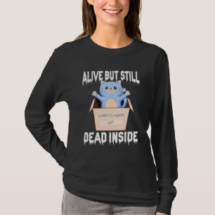 Camiseta Schrodingers Cat Vivo, Mas Morto Dentro