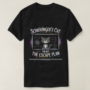 Camiseta Schrödingers Gastam Ciência Engraçada no Plano de